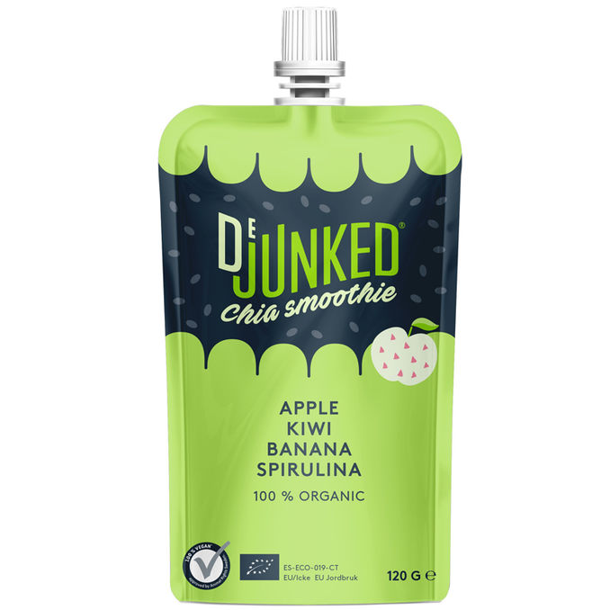 Dejunked BIO Chia Smoothie Apfel, Kiwi & Spirulina